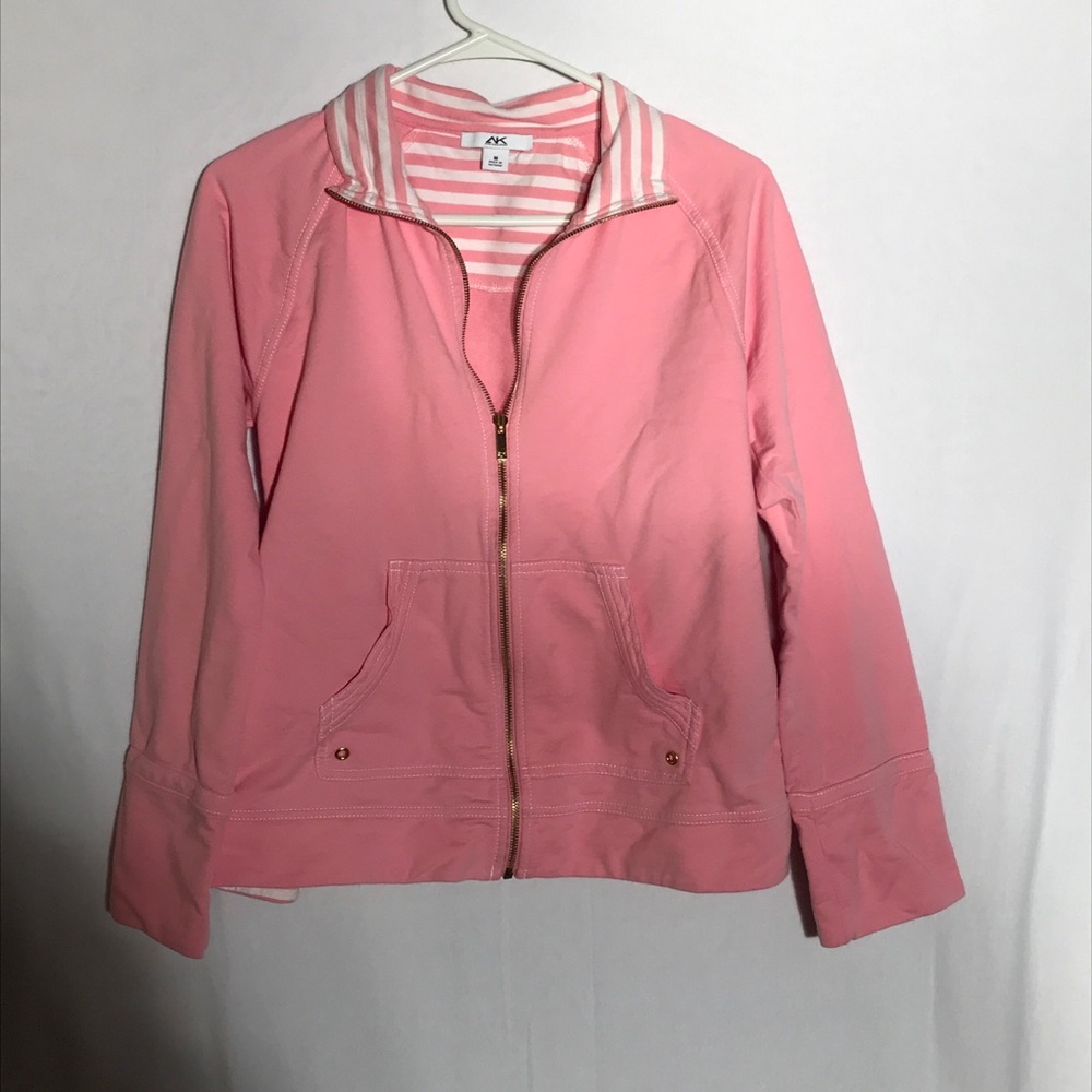 Anne Klein sport pink zip up jacket- size medium